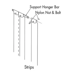 Curtain,Strip(6"W,33"W X 84"H) for Kason Part# KAS401SC6063384