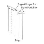 Curtain,Strip(8"W,50"W X 90"H) for Kason Part# KAS401SC8085090