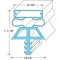 Door Gasket - Rh, 32-3/8" X 77-1/2" for Kolpak Part# KLP22514-1075