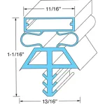 Door Gasket - Lh, 38" X 78" for Kolpak Part# KLP225171075