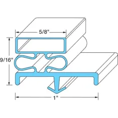 Door Gasket 36" X 78 1/2" Lh for Kolpak Part# KLP544822565