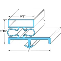Door Gasket 36" X 78 1/2" Lh for Kolpak Part# KOL544822565