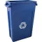 Slim Jim Recycling Can 23 Gal Blue With Handles for Rubbermaid Part# RBMDFG354007BLUE