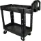 Cart,Utility (2-Shelf, Black) for Rubbermaid Part# RBMDFG450088BLA