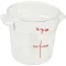 Container, 1Qt , 6-1/2" Diam, Clr Plstc for Cambro Part# RFSCW1-135