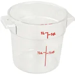 Container (6-1/16"Rd,1 Qt,Clr) for Cambro Part# RFSCW1 (135)