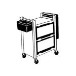 Caster,Stem (4"Od,Swvl,Gray) for Rubbermaid Part# RUB3424L6