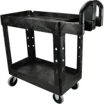 Cart,Utility (2-Shelf, Black) for Rubbermaid Part# RUBFG450088BLA