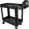 Cart,Utility (2-Shelf, Black) for Rubbermaid Part# RUBFG450088BLA