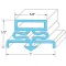 Door Gasket for Traulsen Part# SER-39393-00