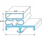 Door Gasket 23" X 60 1/2" for Southern Pride Part# SOP1003