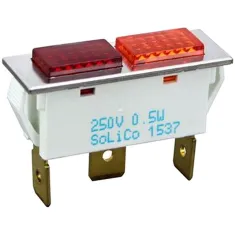 Signal Light3/8" X 1-5/16" Red/Amber for Ge-hobart Part# XNC25X113